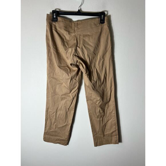 Womens Trina Turk Khaki Wide-Leg Tailor Pants Sz 2 - Picture 2 of 3